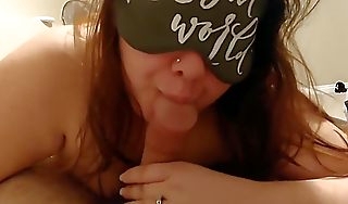 blindfolded unpaid famous blowjob leads upon more