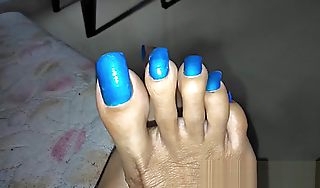 Scratching my soles with my beautiful nails