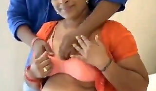 Aunty like one another boobs